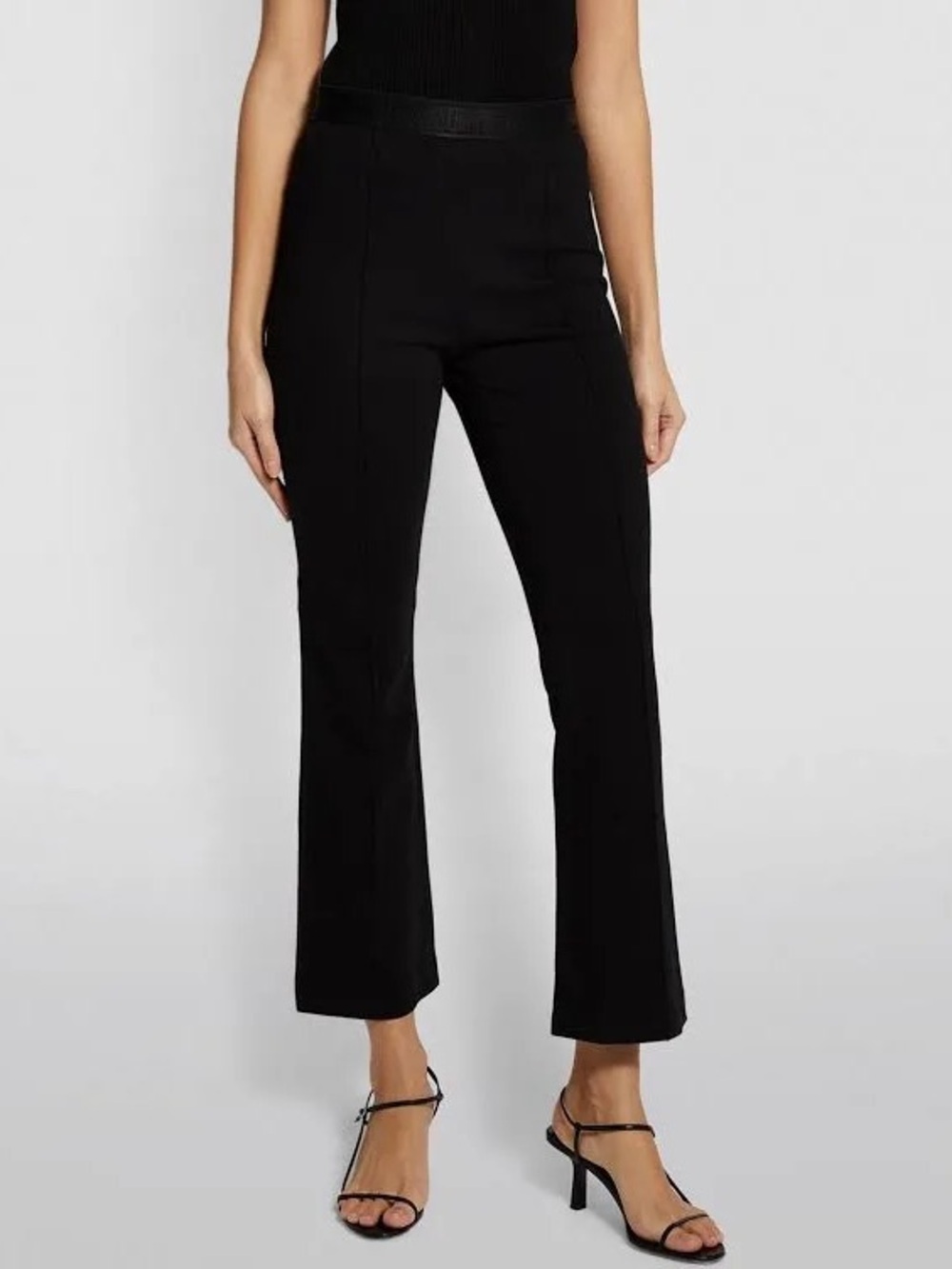 Wolford Grazia Trousers Black Pants Flare Stretch Crop